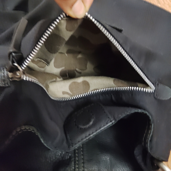 Lucky Brand Leather Purse Braiding Detail Metal Studs Shoulder Crescent Hobo Bag - Picture 14 of 16